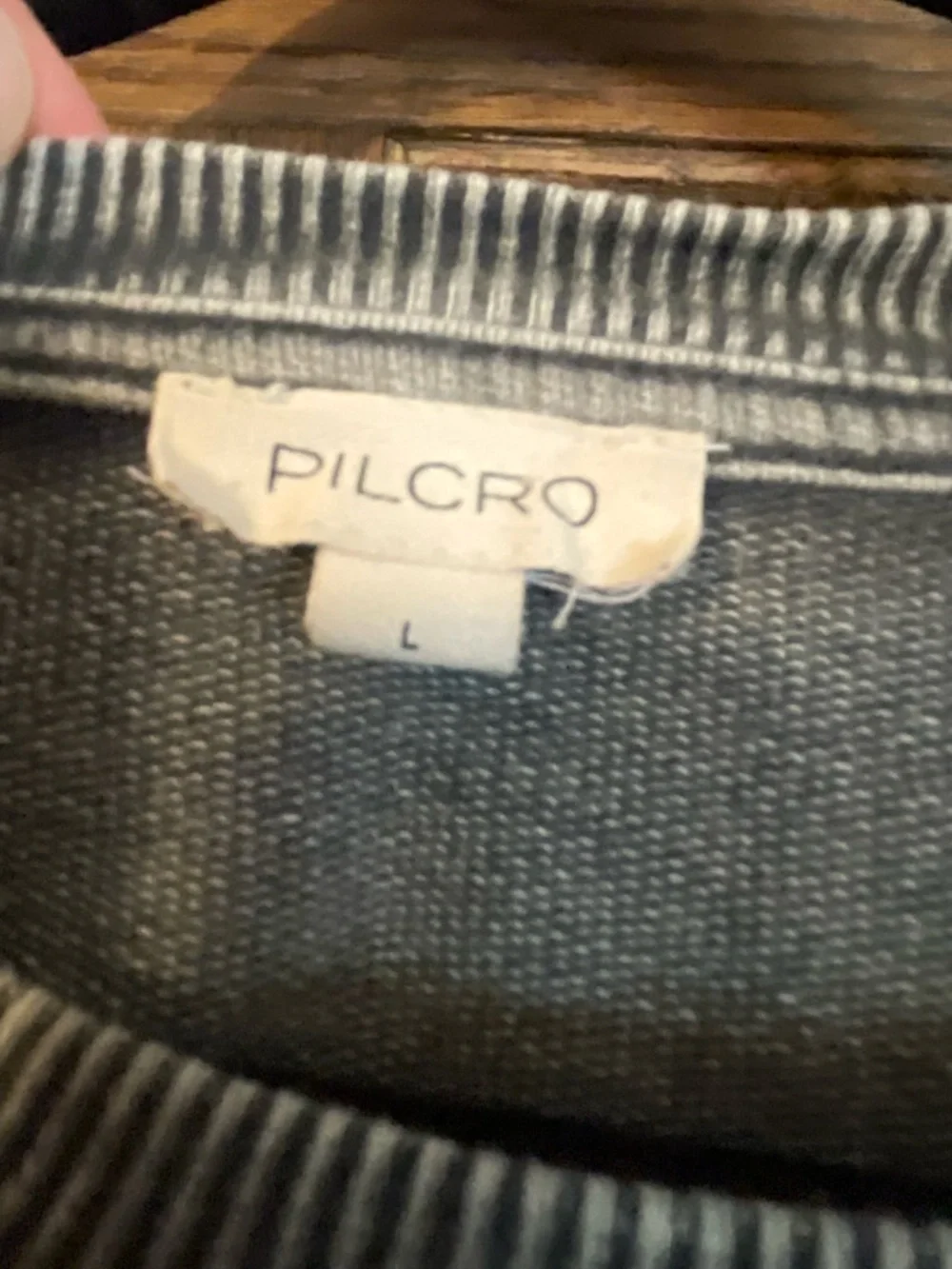 Pilcro Gray Ribbed-Neck Sweatshirt - Picture 4 of 5